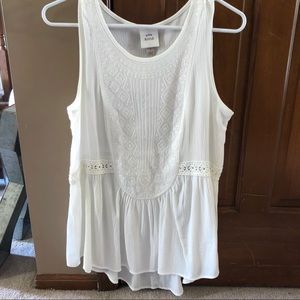 Knox Rose tank with lace and embroidered detail